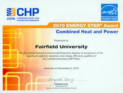 2010 Energy Star Combined Heat and Power Award for ýƵƹۿ certificate
